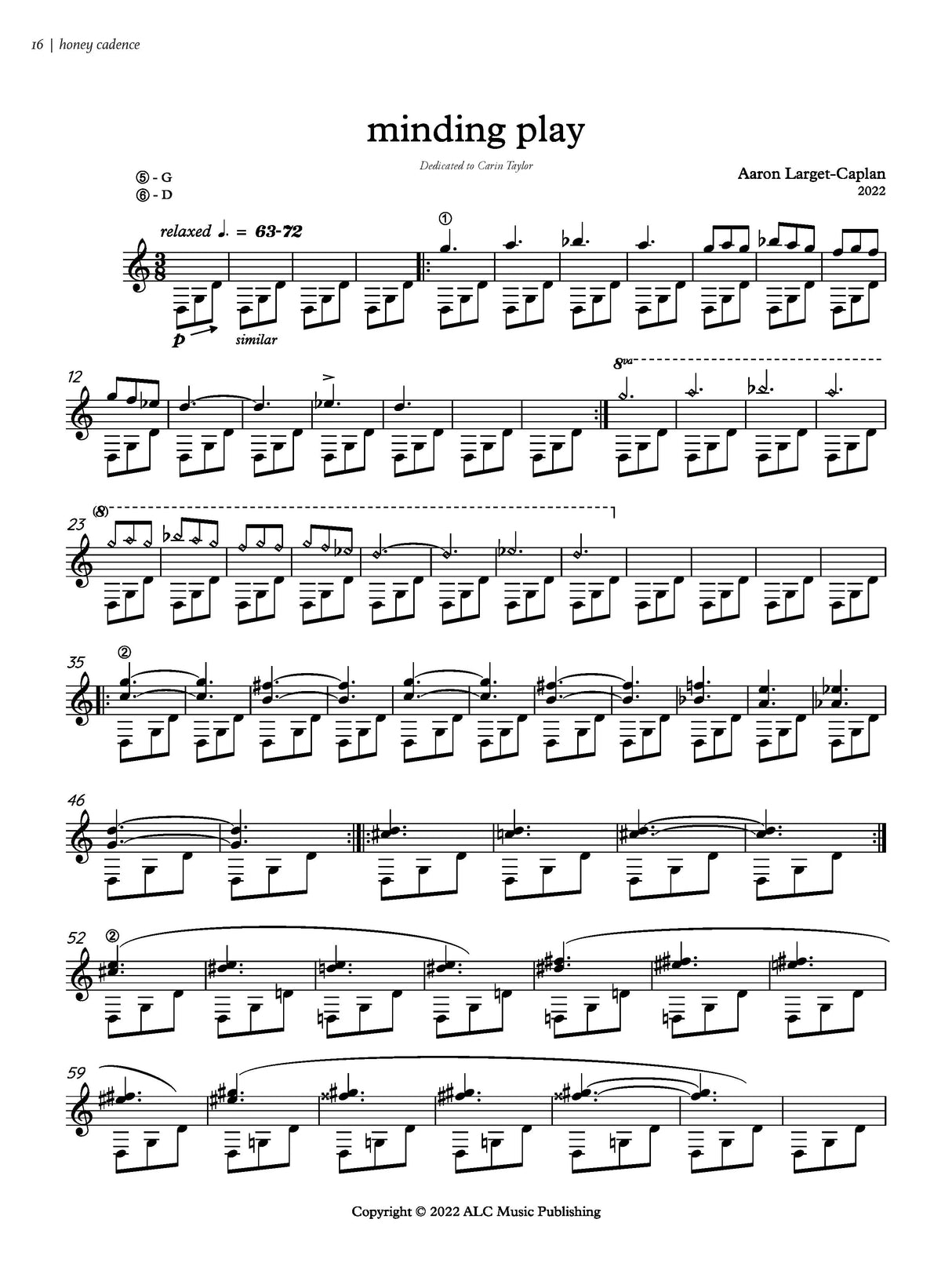 Larget-Caplan: honey cadence