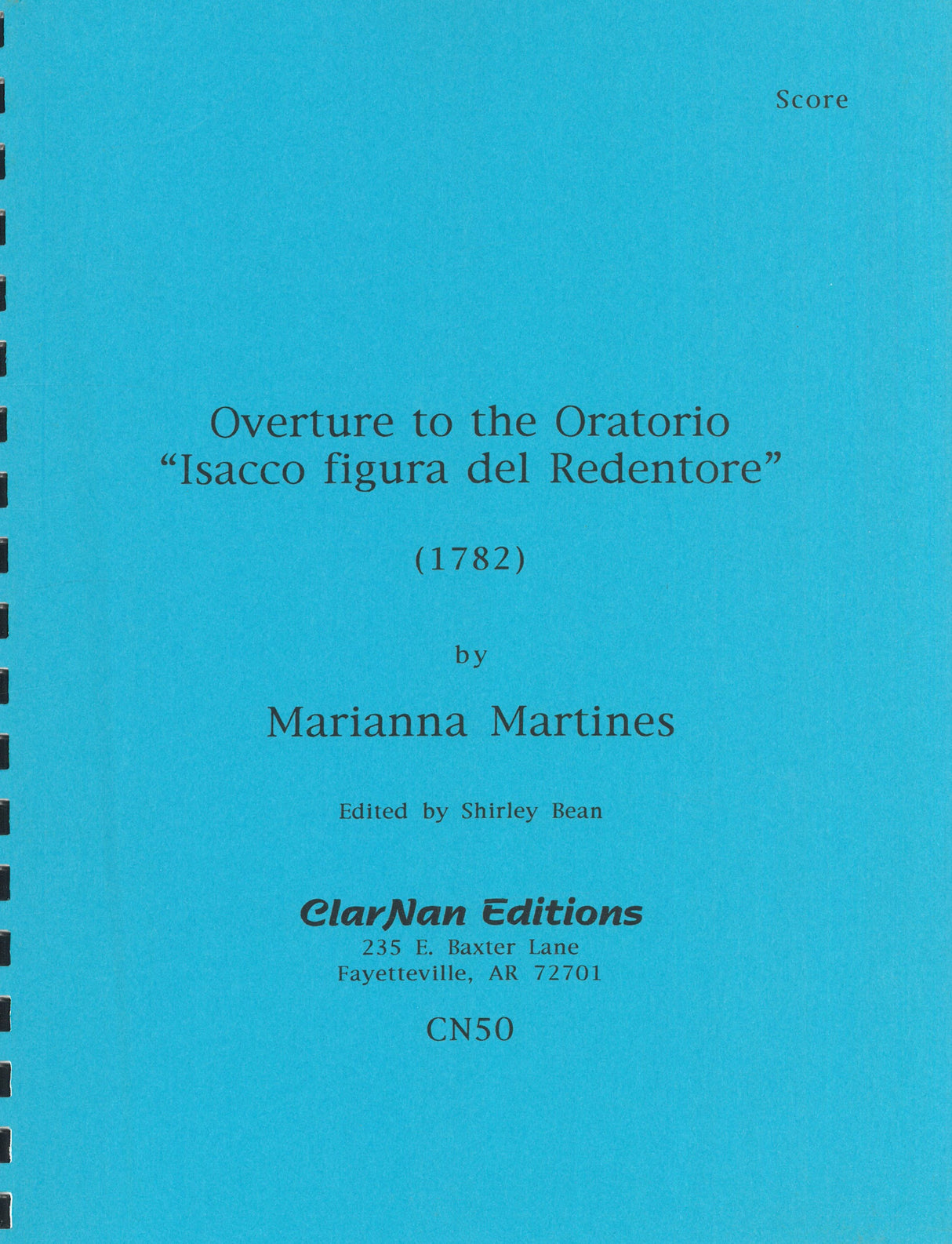 Martines: Overture to the Oratorio "Isacco figura del Redentore"