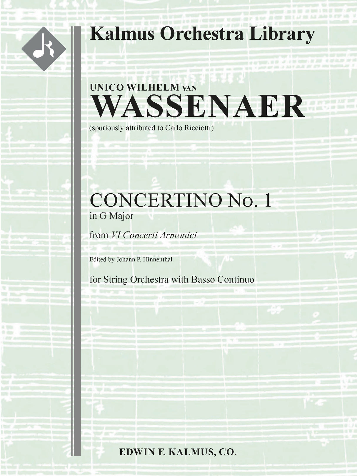 Wassenaer: Concertino No. 1 in G Major
