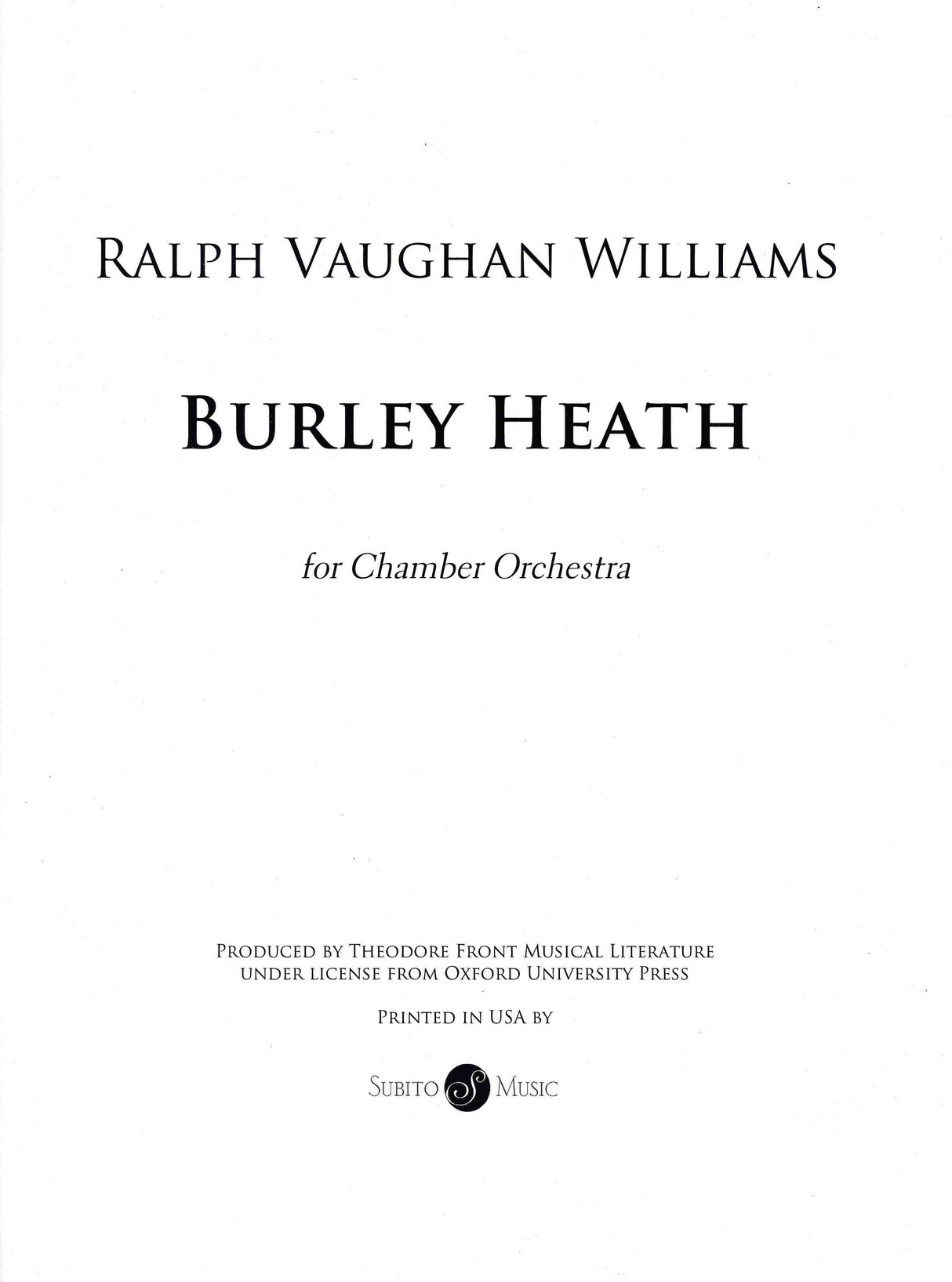 Vaughan Williams: Burley Heath