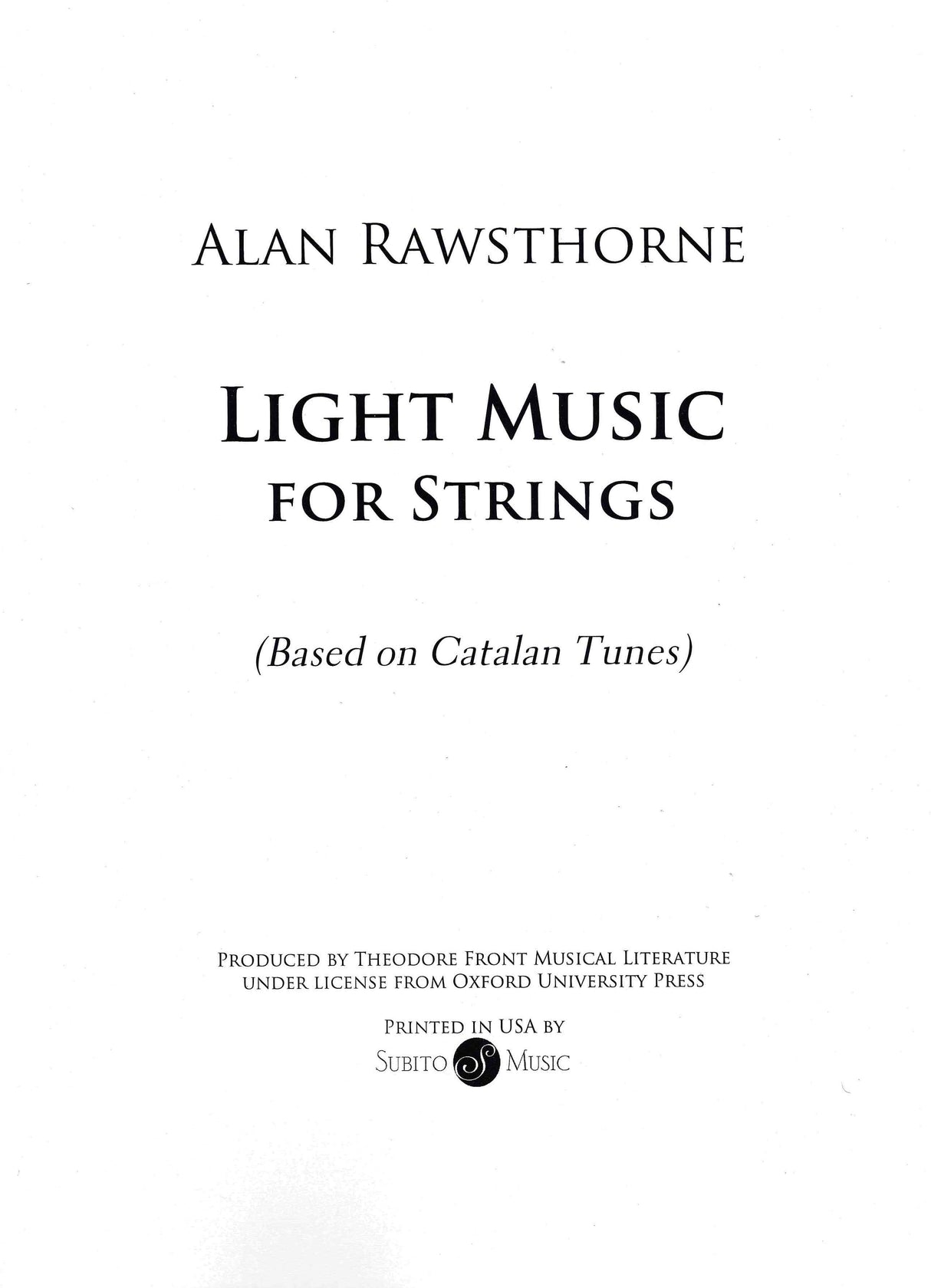 Rawsthorne: Light Music for Strings