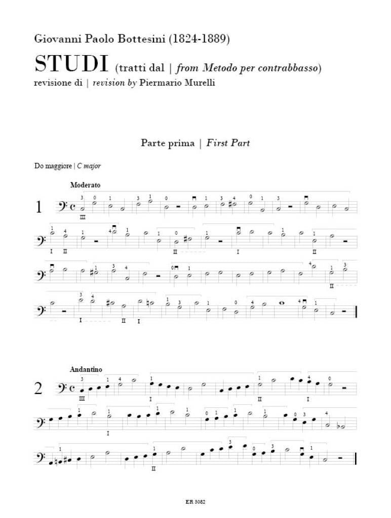 Bottesini: Studi (tratti dal "Metodo per contrabbasso")