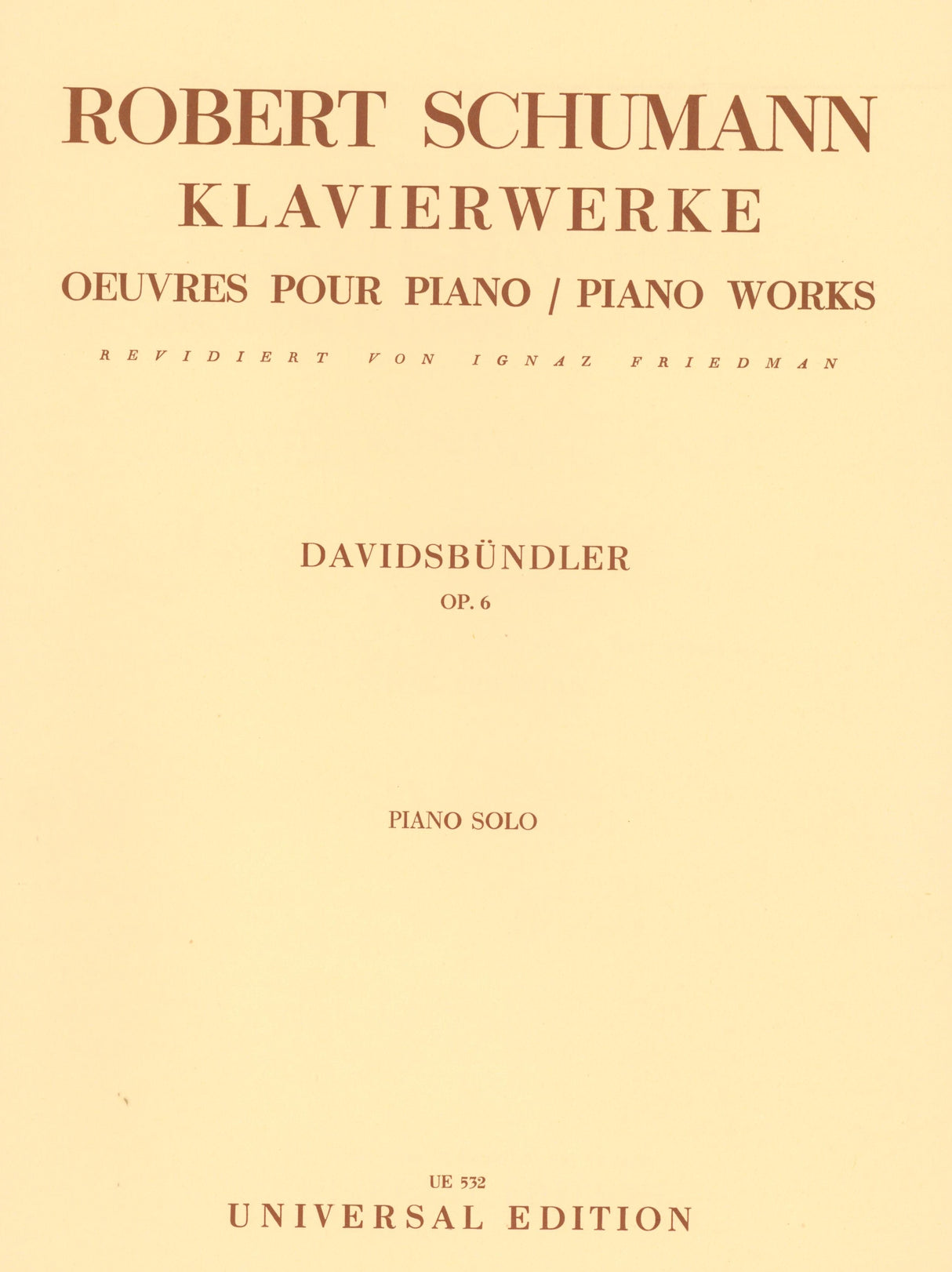 Schumann: Davidsbündlertänze, Op. 6