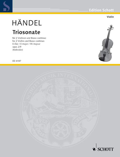 Handel: Trio Sonata in E Major, HWV 394, Op. 2, No. 9