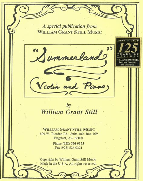 Still: Summerland (arr. for violin & piano)