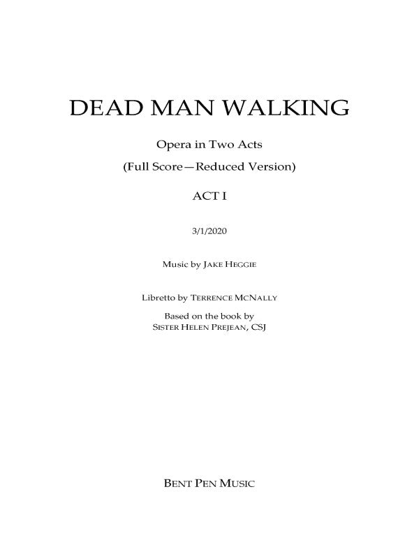 Heggie: Dead Man Walking (Reduced Version)