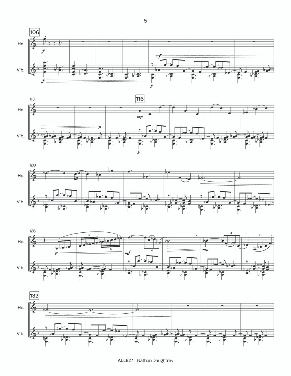 Daughtrey: Allez! (Version for Horn & Vibraphone)
