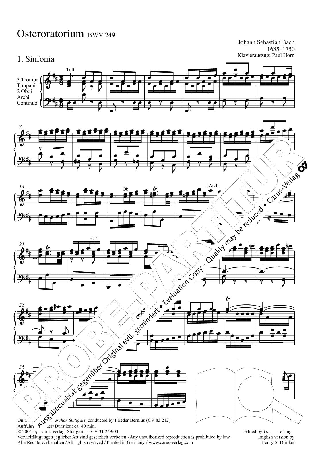 Bach: Easter Oratorio, BWV 249