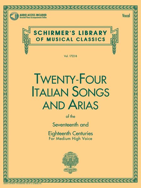24 Italian Songs & Arias of the 17th & 18th Centuries
