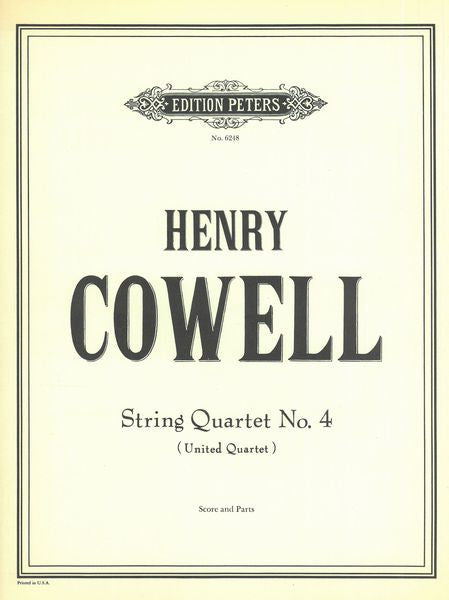 Cowell: String Quartet No. 4