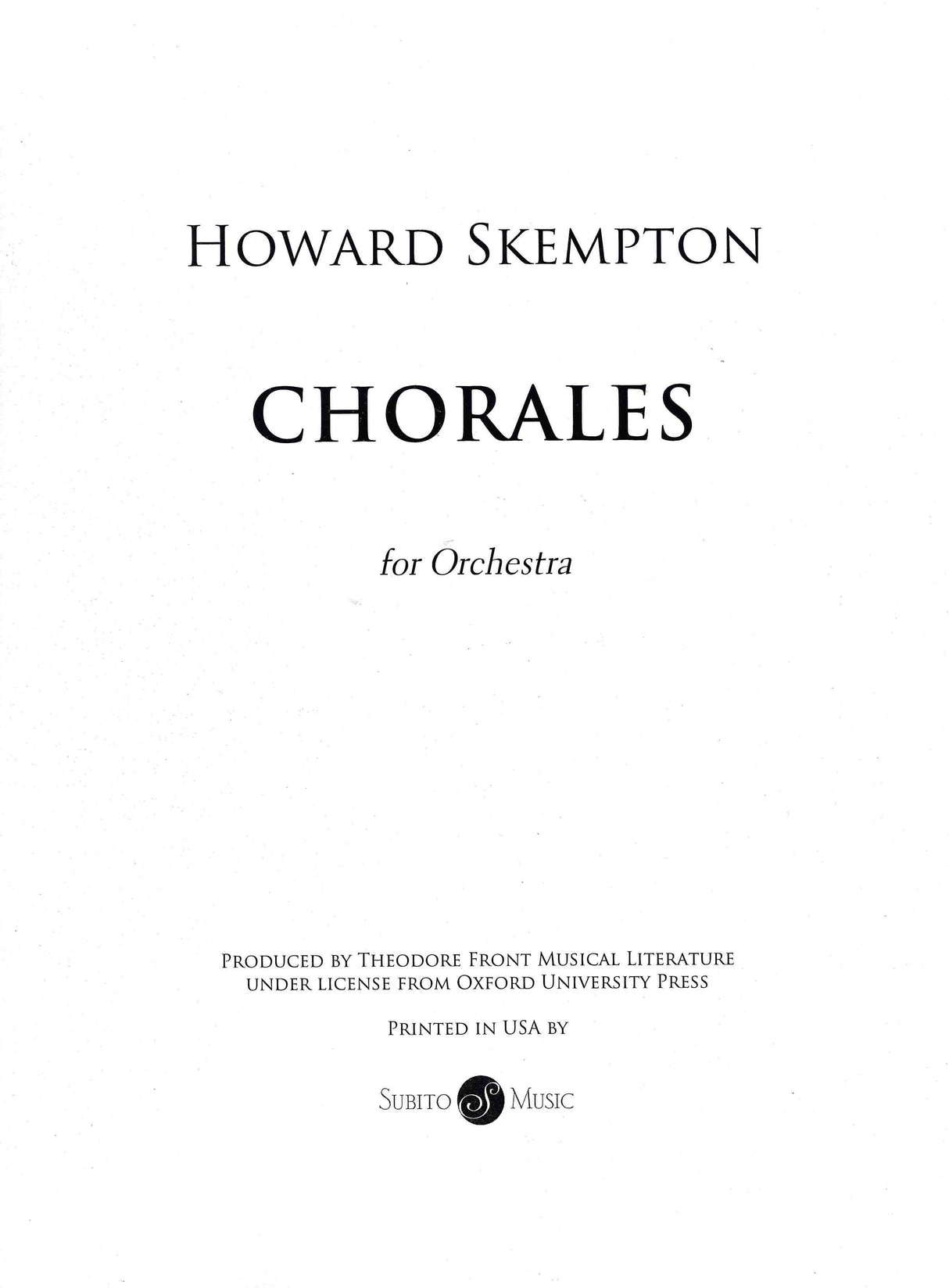 Skempton: Chorales