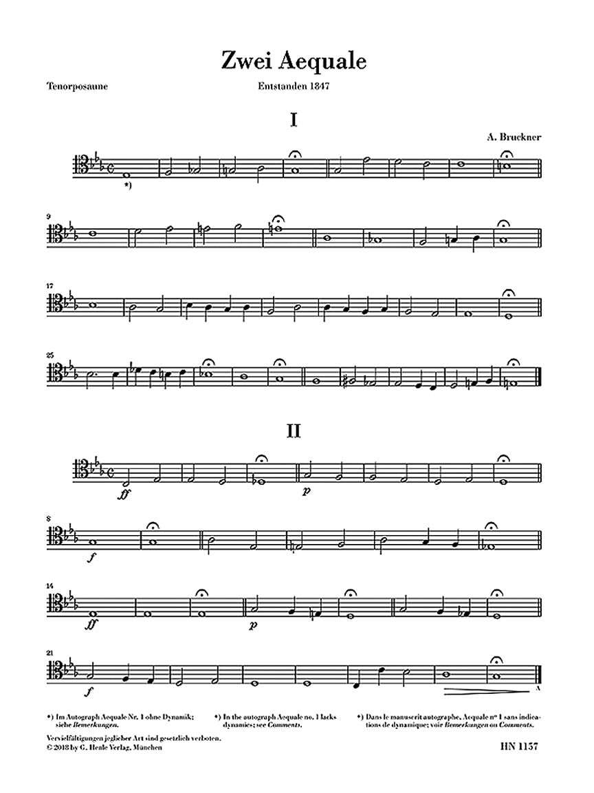 Bruckner: Two Aequali for Three Trombones