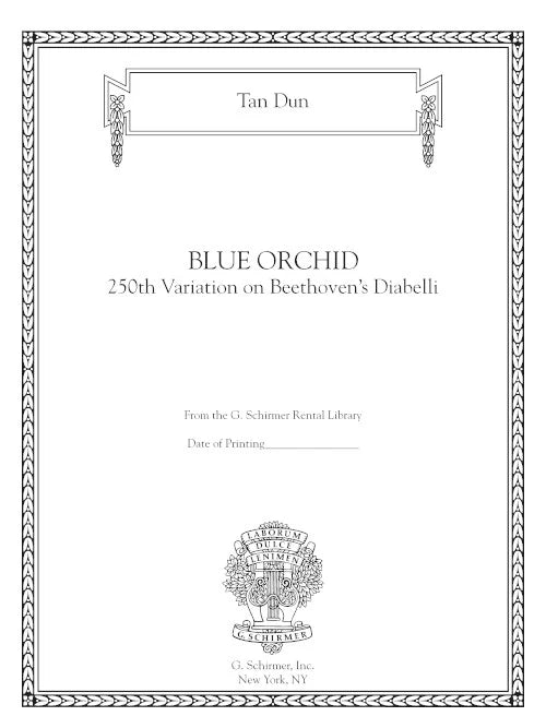 Tan Dun: Blue Orchid