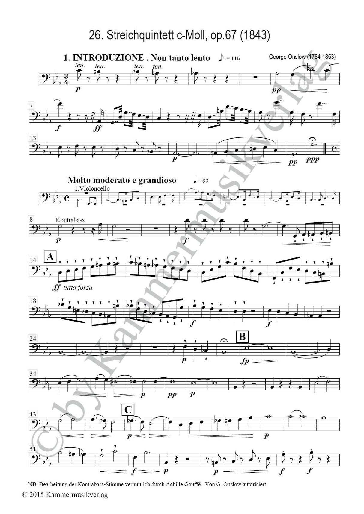 Onslow: String Quintet No. 26 in C Minor, Op. 67