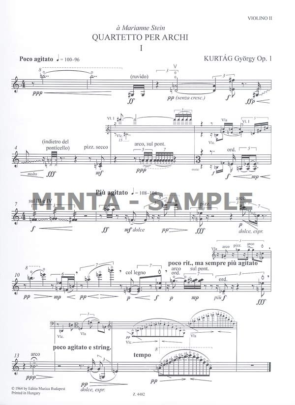 Kurtág: String Quartet No. 1, Op. 1
