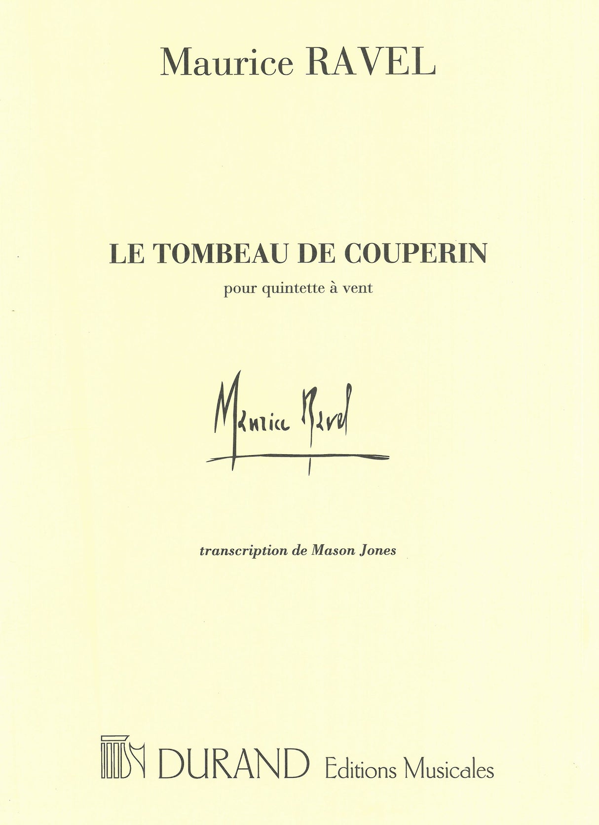 Ravel: Le tombeau de Couperin (arr. for wind quintet)