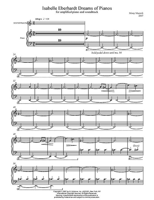 Mazzoli: Isabelle Eberhardt Dreams of Pianos