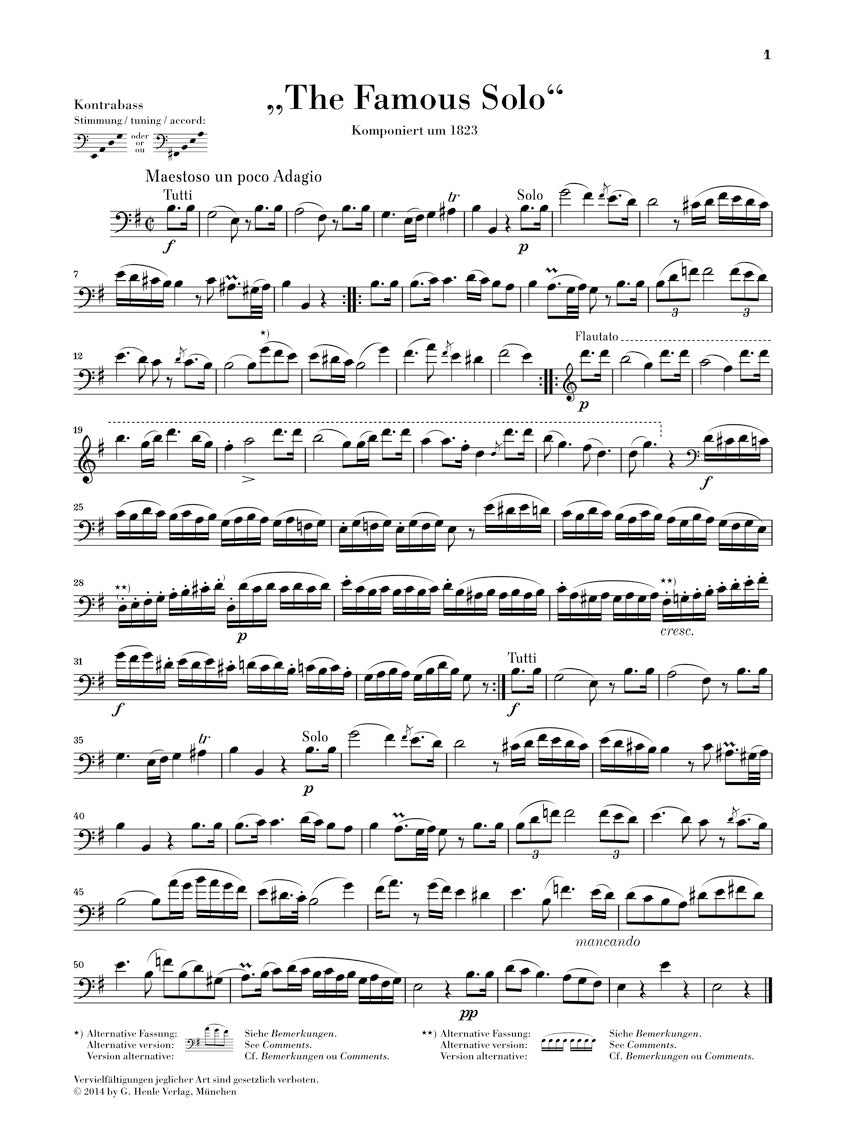 Dragonetti: "The Famous Solo" in E Minor