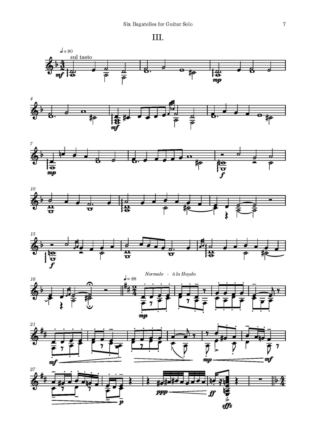 Davidson: Six Bagatelles for Guitar