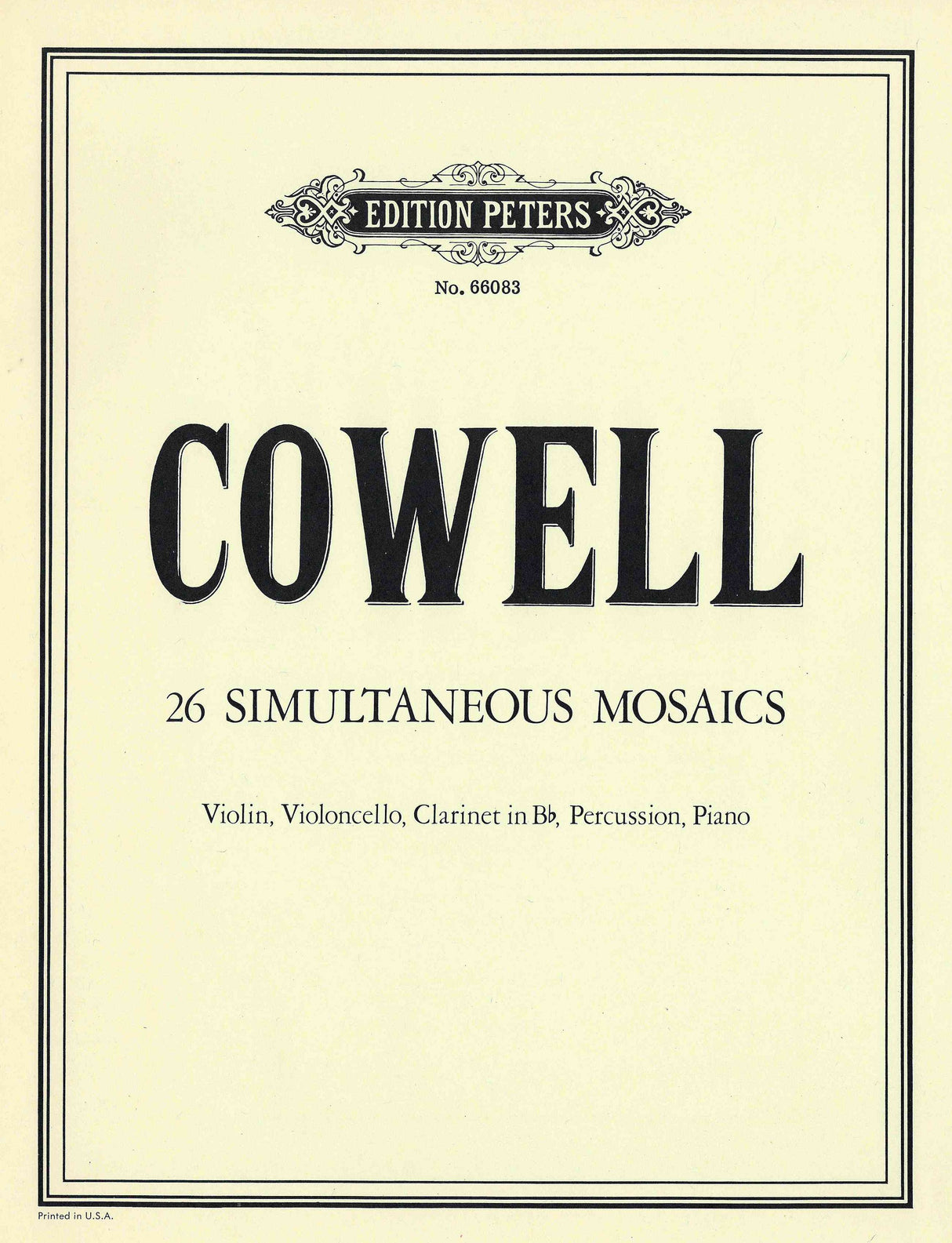 Cowell: 26 Simultaneous Mosaics