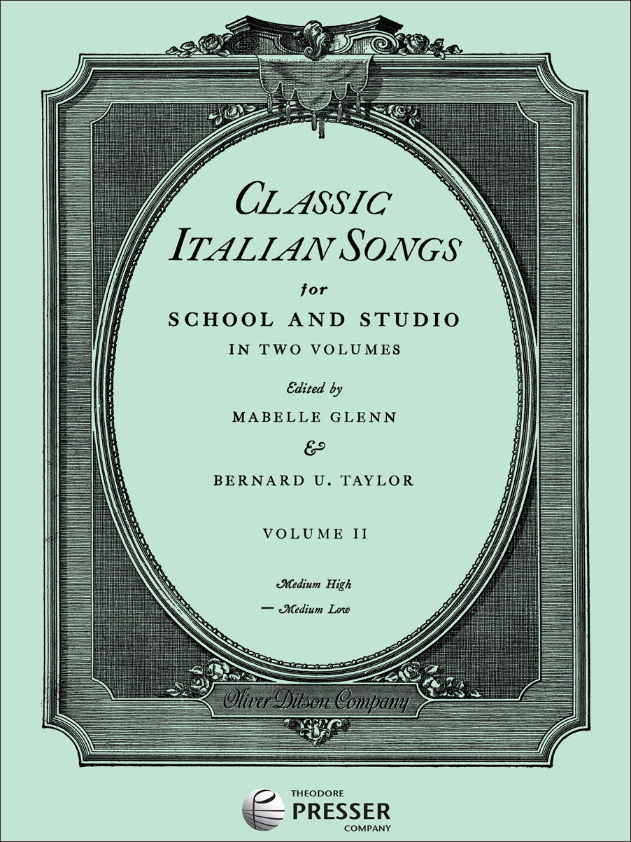 Classic Italian Songs for School and Studio - Volume 2