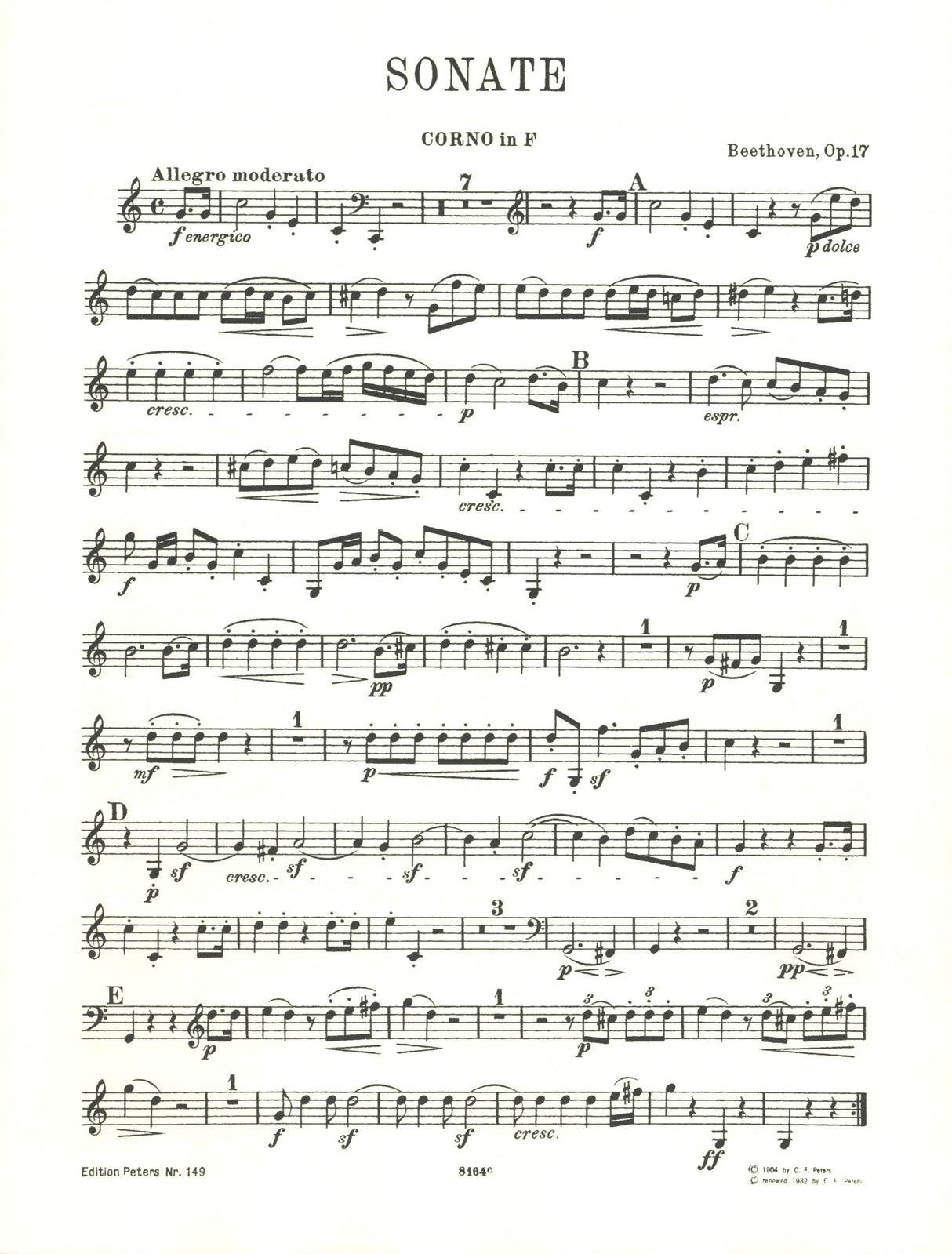 Beethoven: Horn Sonata in F Major, Op. 17