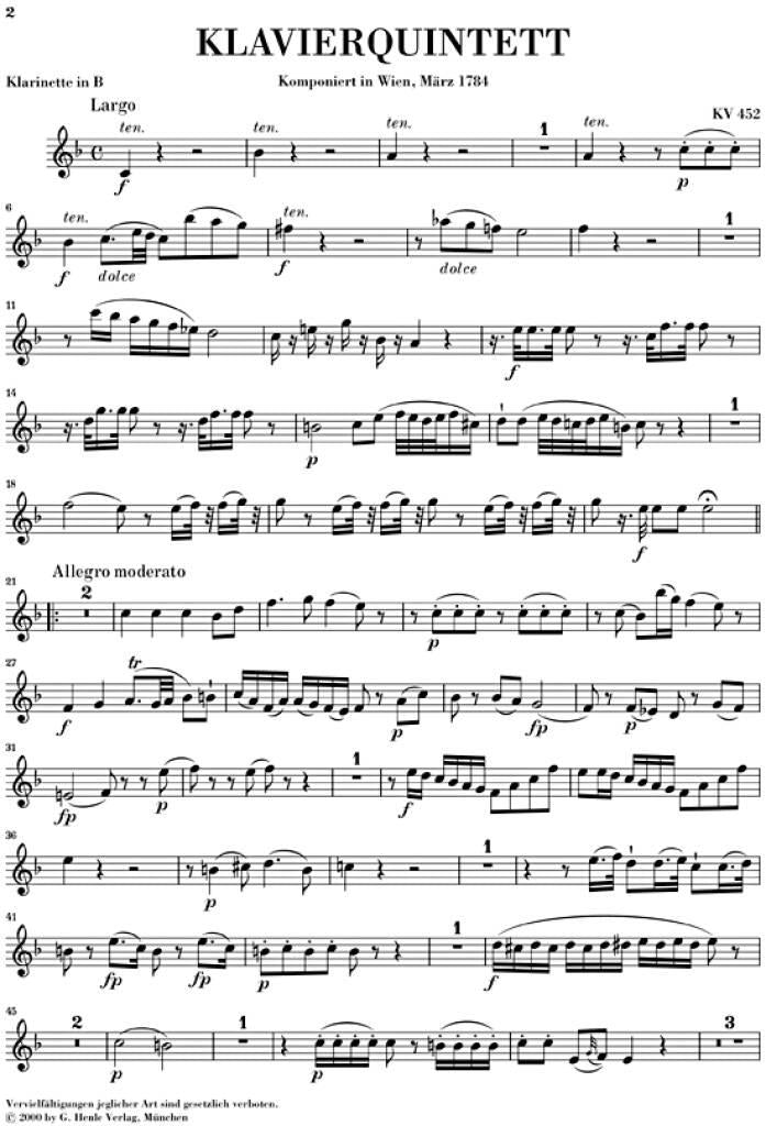 Mozart: Quintet for Piano and Winds in E-flat Major, K. 452