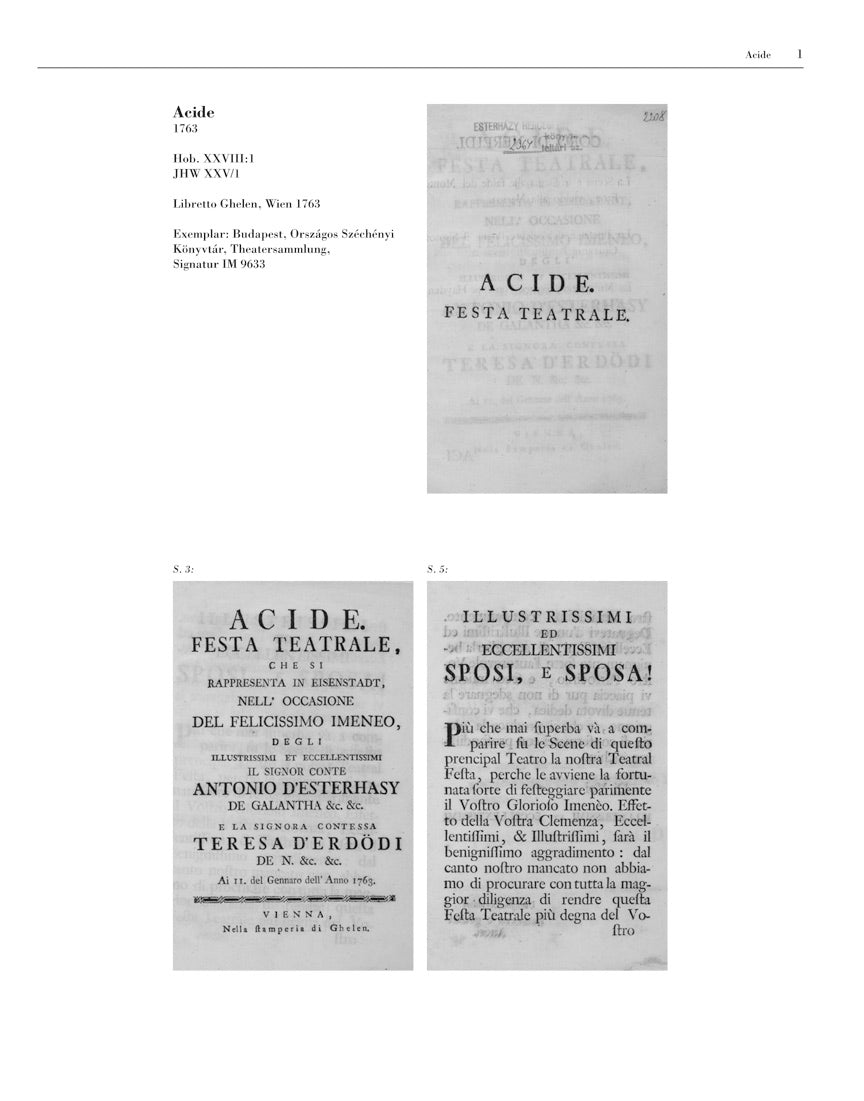 Haydn: Librettos of Operas