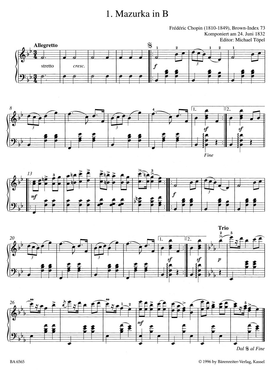 Chopin: Easy Piano Pieces and Dances