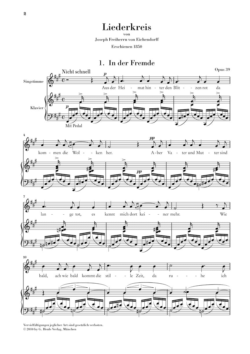 Schumann: Liederkreis, Op. 39