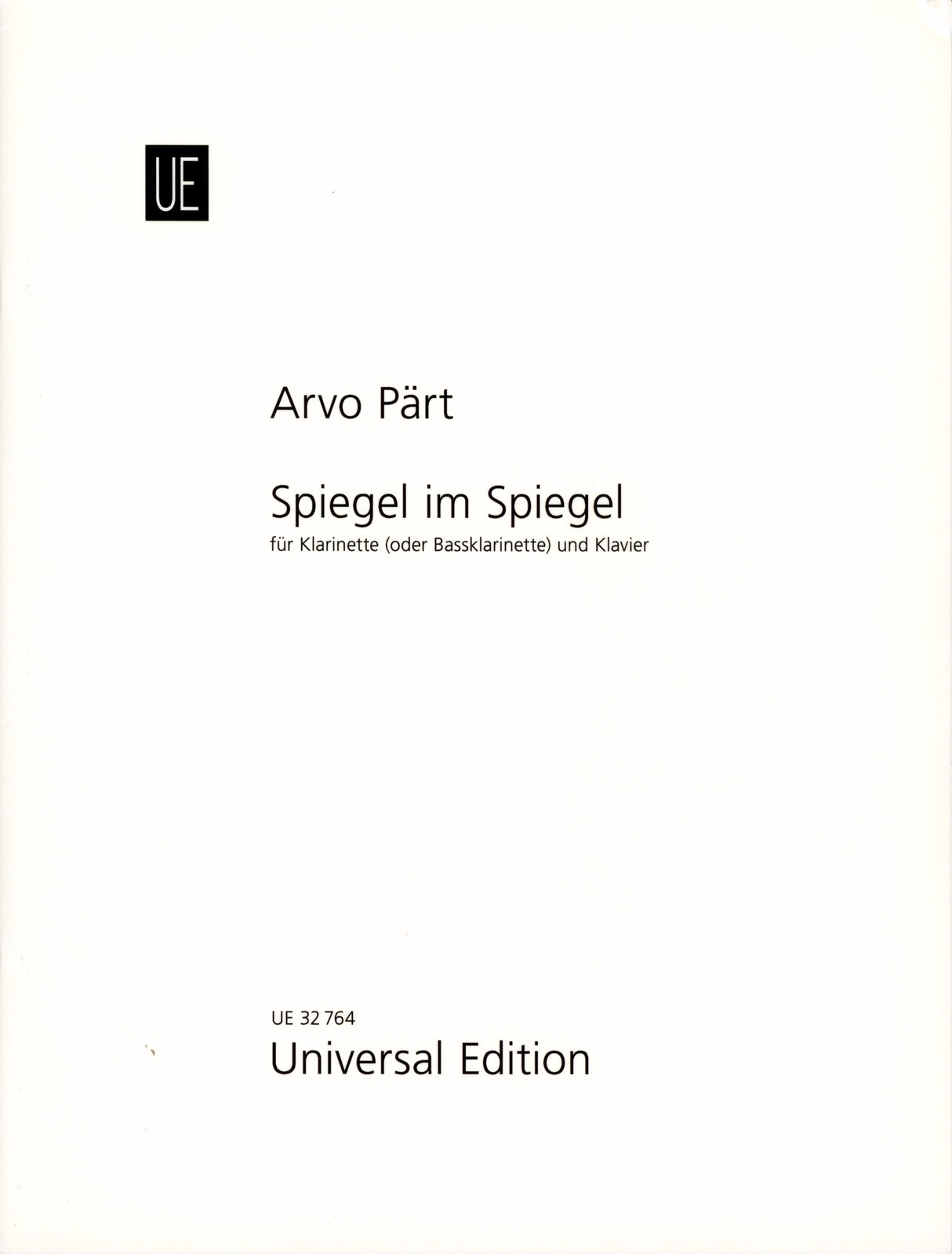 Pärt: Spiegel im Spiegel (for clarinet & piano)