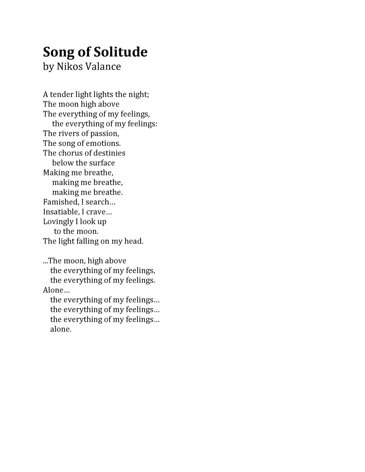 H.L. Adams: Song of Solitude