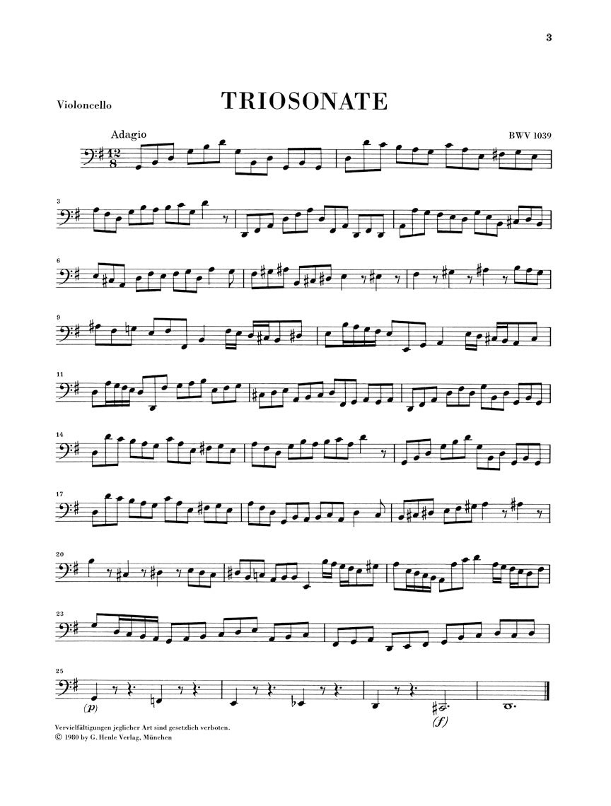 Bach: Trio Sonata in G Major, BWV 1039