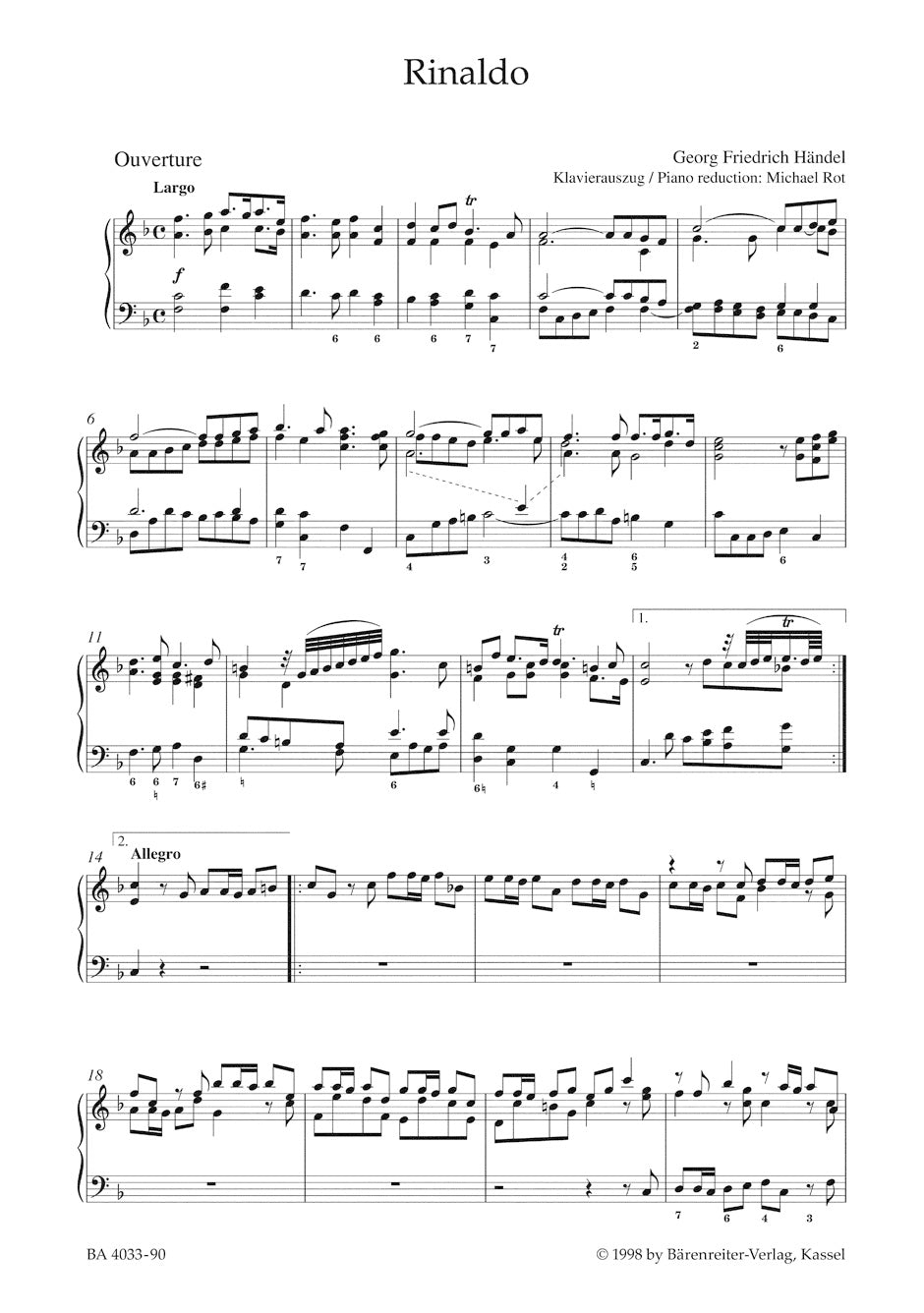 Handel: Rinaldo, HWV 7a