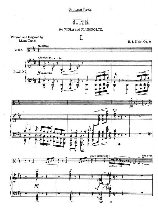 Dale: Suite in D Major, Op. 2