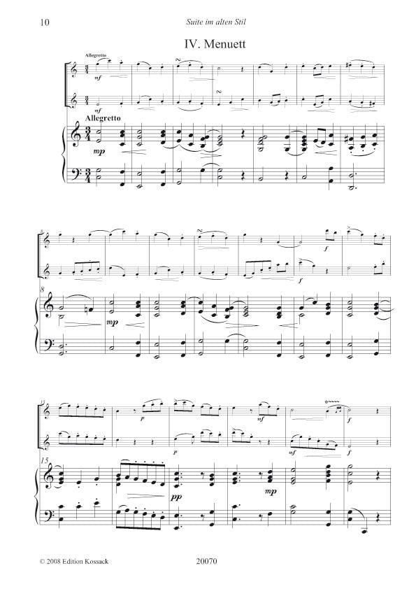 Kronke: Suite in the Olden Style, Op. 164