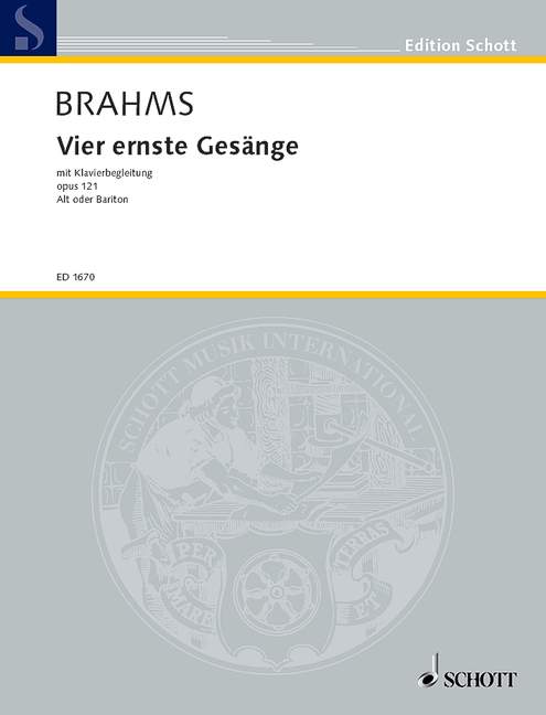 Brahms: 4 ernste Gesänge, Op. 121