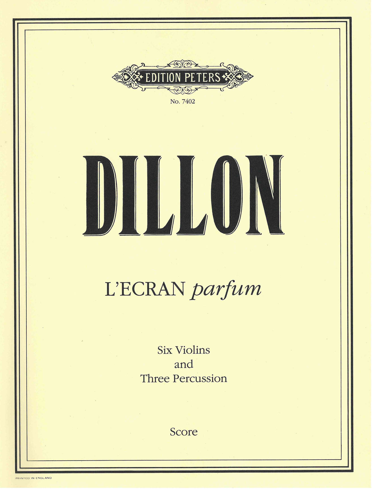 Dillon: L'ECRAN parfum (1988)