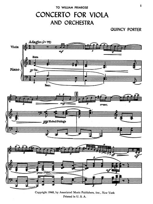 Porter: Viola Concerto