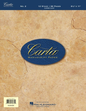 Carta Manuscript Paper Basic - 8.5" x 11" - Loose Leaf