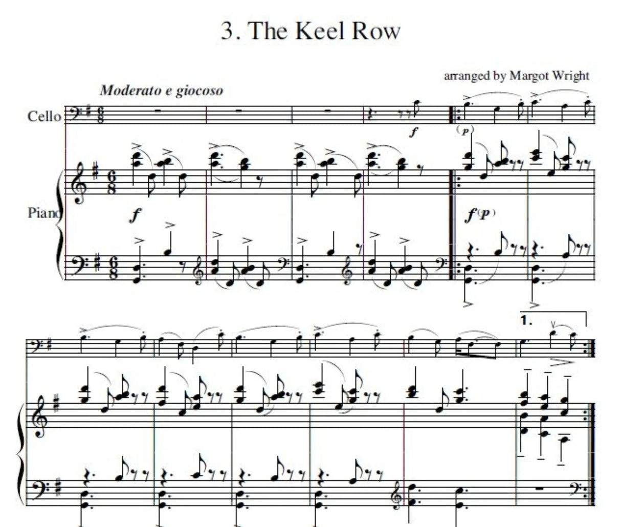 Three Northumbrian Folk Songs (arr. for cello & piano)