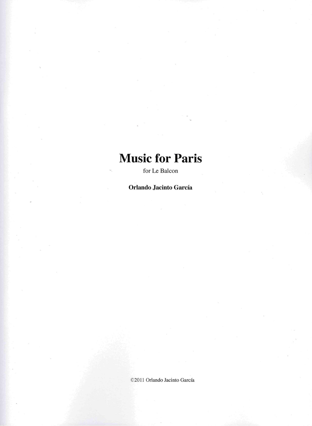 García: Music for Paris