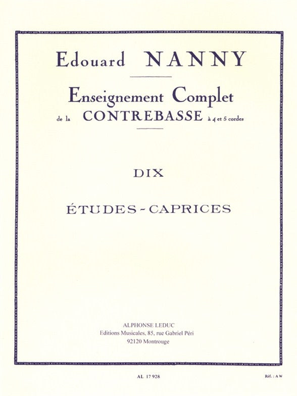 Nanny: 10 Études-Caprices