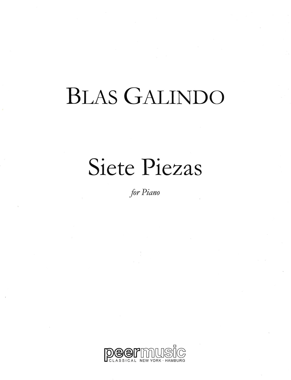 Galindo: Siete Piezas