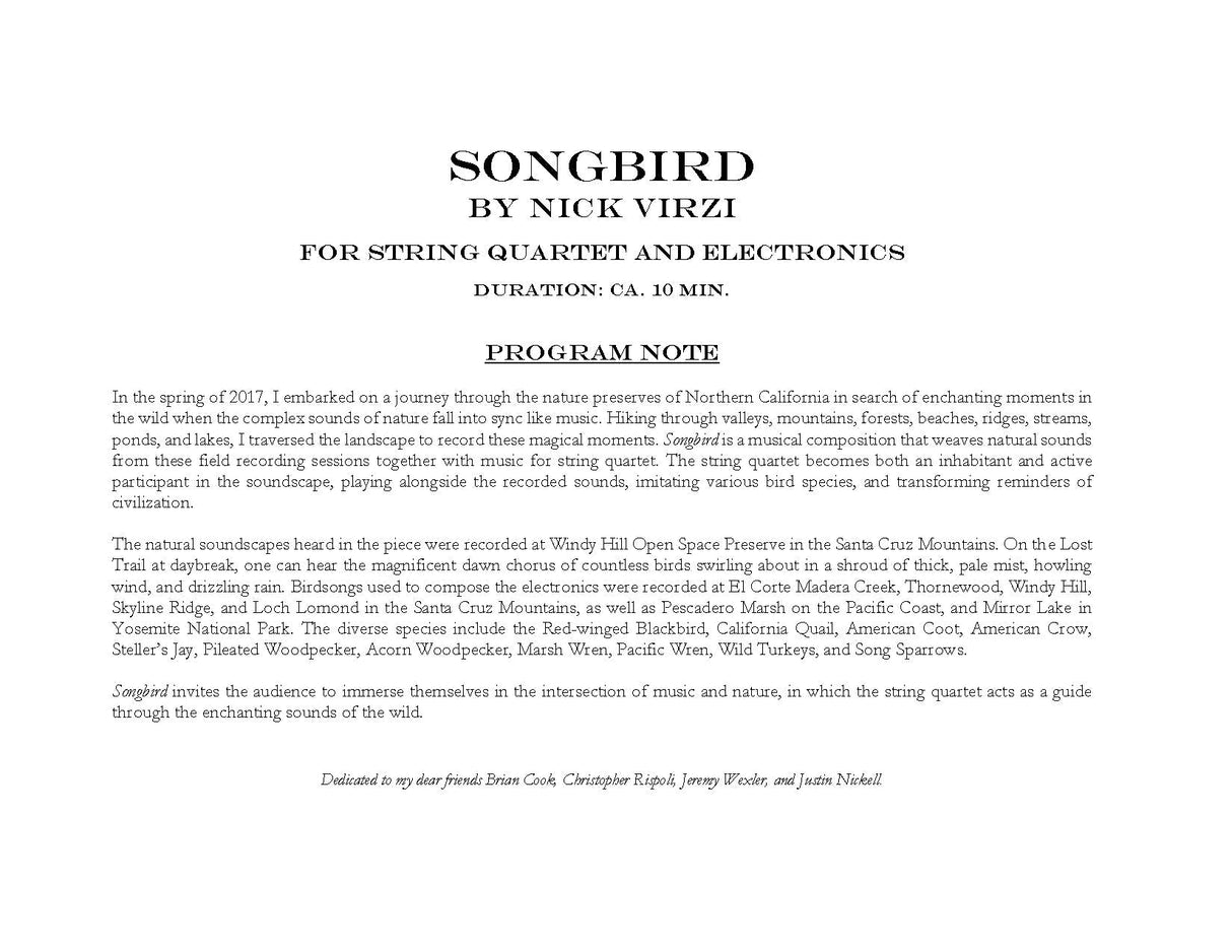 Virzi: Songbird