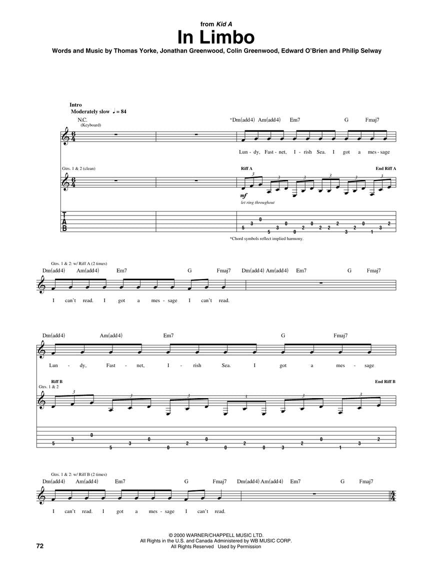 Radiohead Guitar Anthology
