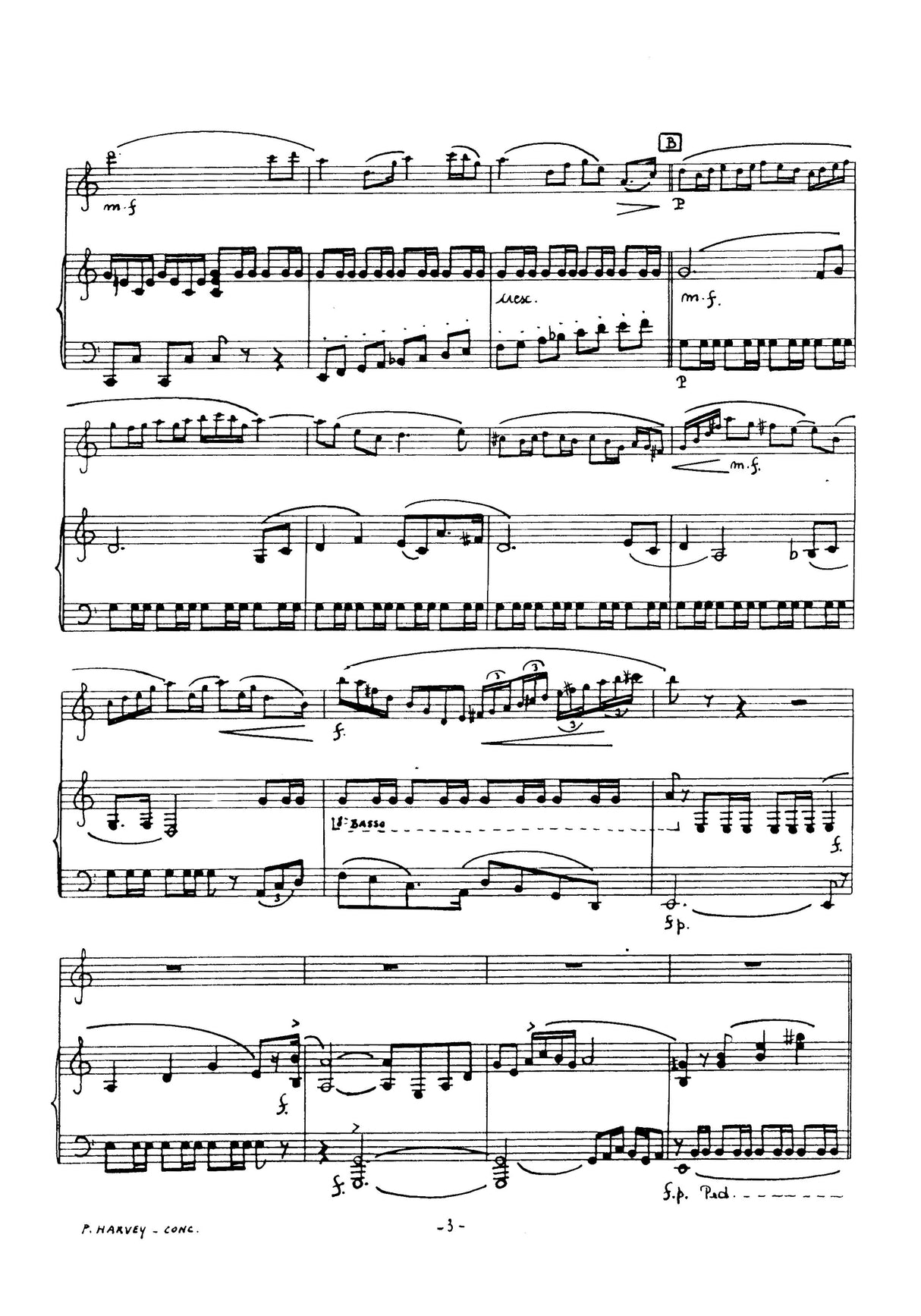 P. Harvey: Concertino for Soprano Sax & Piano