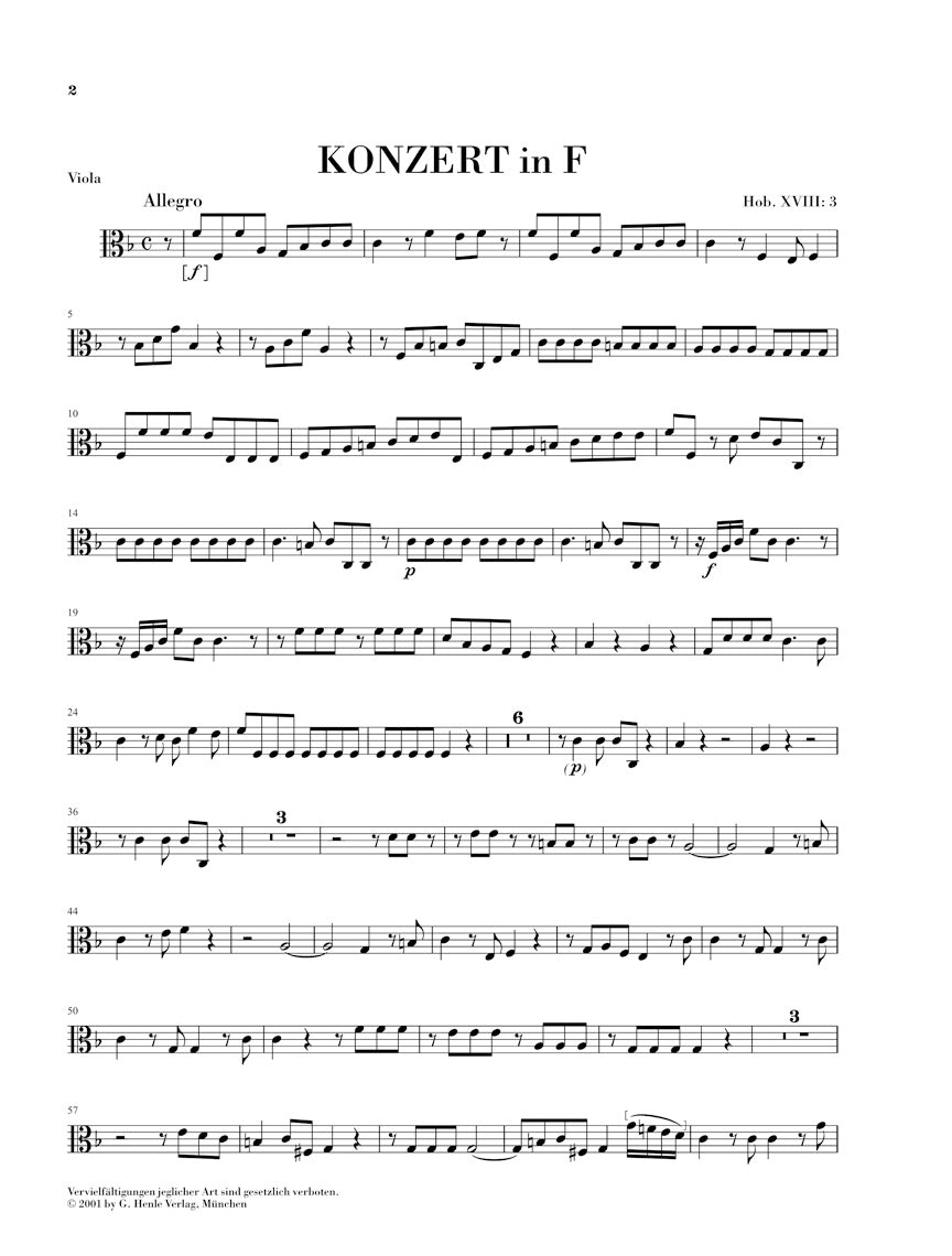 Haydn: Piano Concerto in F Major, Hob. XVIII:3