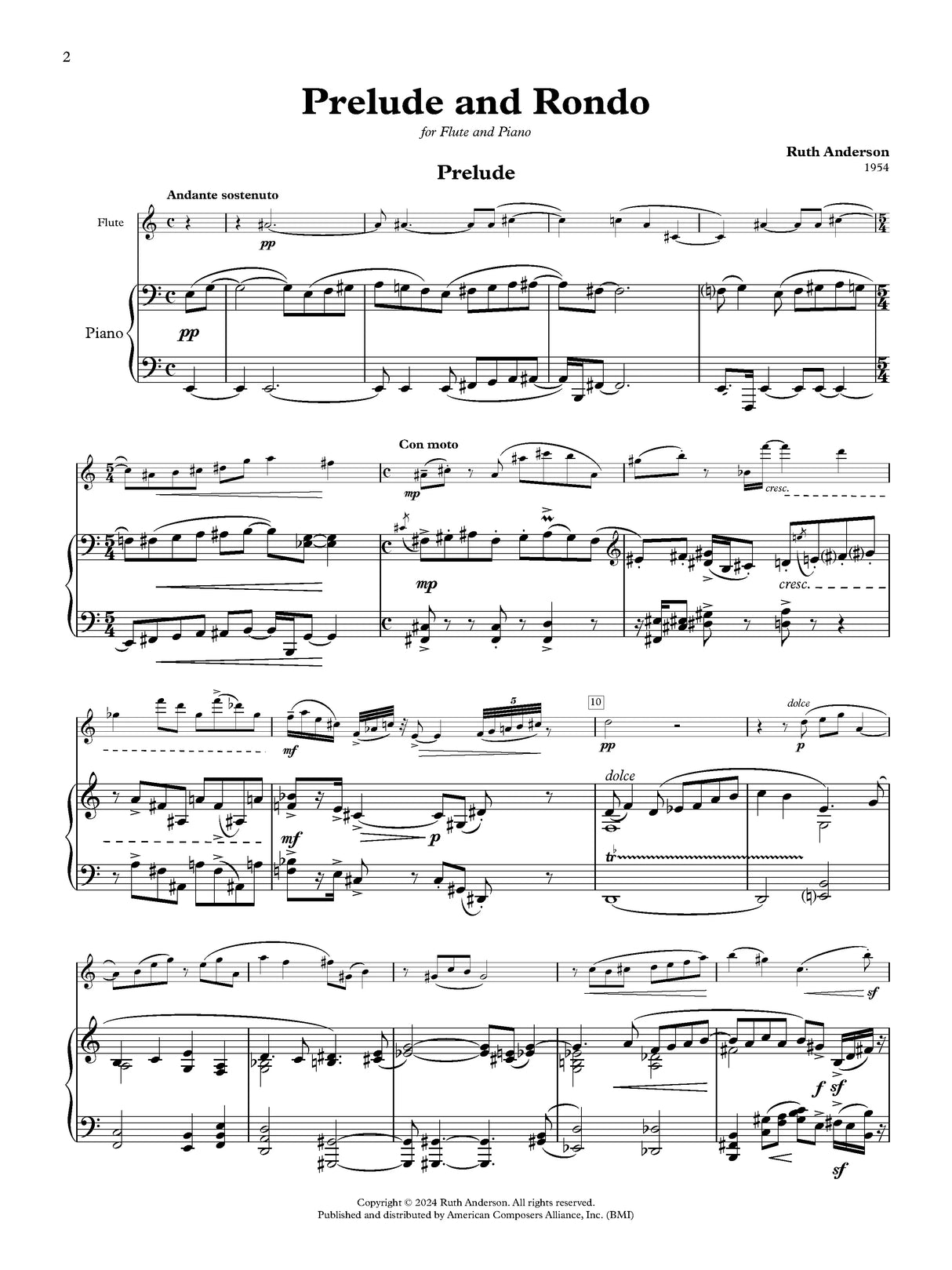 R. Anderson: Prelude & Rondo