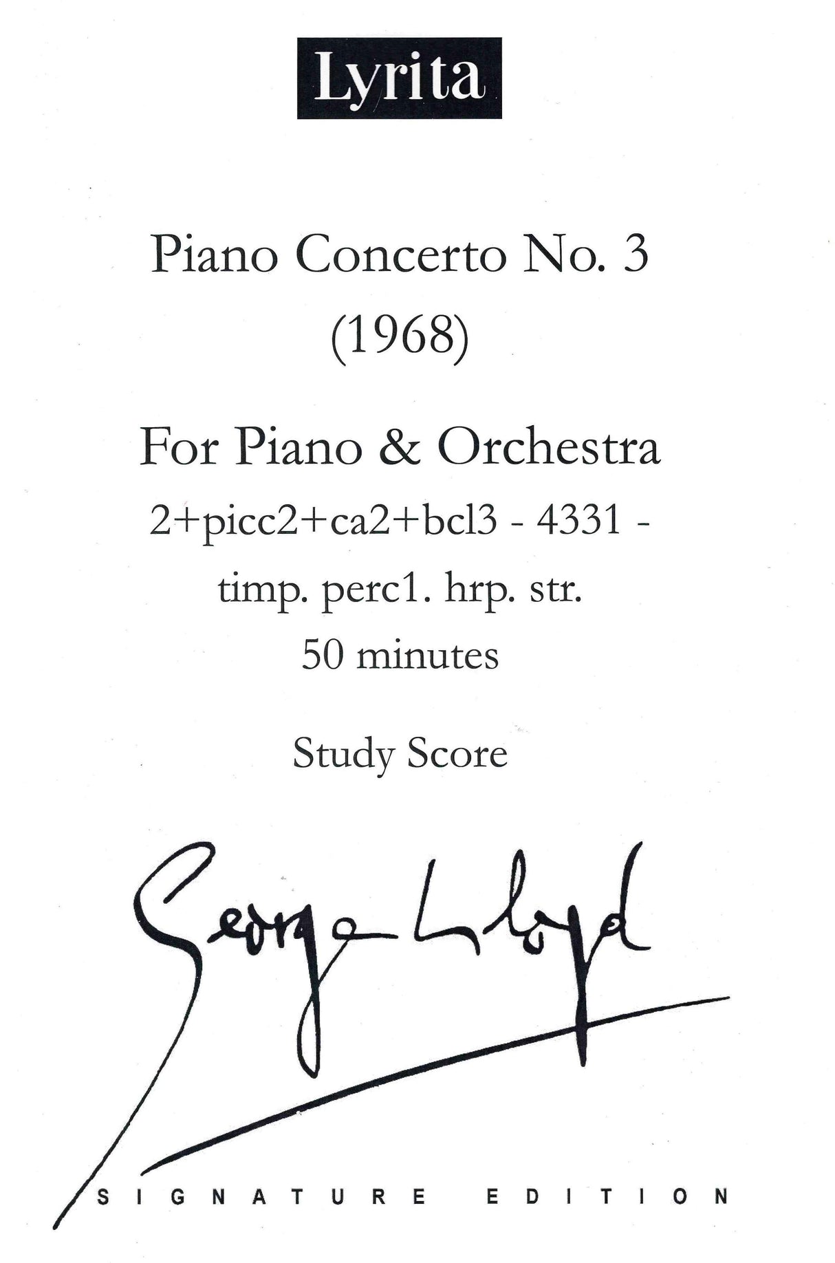 Lloyd: Piano Concerto No. 3